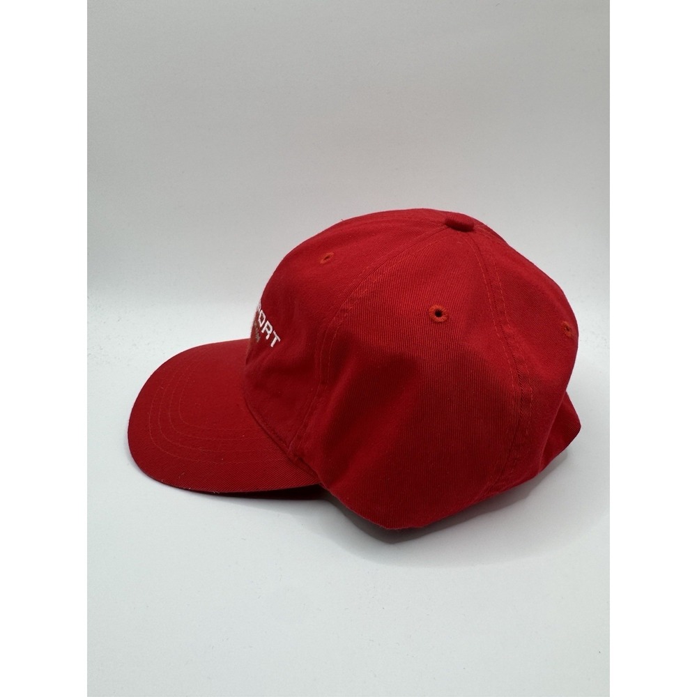 VTG Polo Sport Ralph Lauren Hat Red Spellout Big Logo Strapback NWT - Picture 2 of 7
